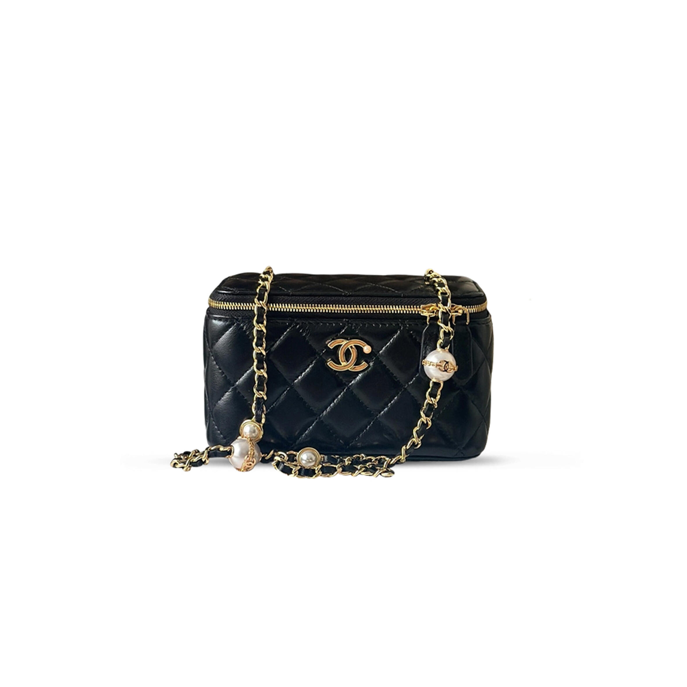 CHANEL MASTER LONG VANITY CASE WITH CHAIN A66062 (17*10*8cm)